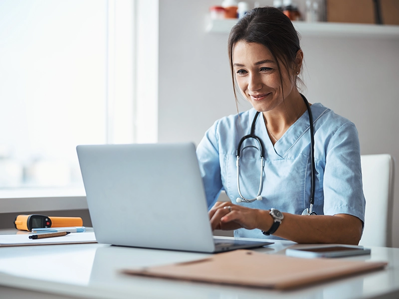 doctor on laptop